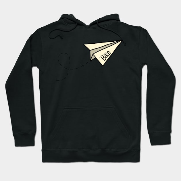 Bird Paper Plane (Travel Sticker) Hoodie by Artmmey